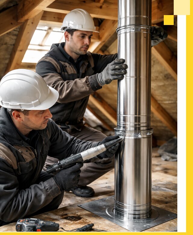 Монтаж дымоходов для каминов в Снежинске с гарантией качества