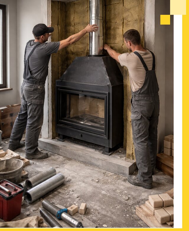 Изготовление и монтаж закрытых каминов в Снежинске под ключ