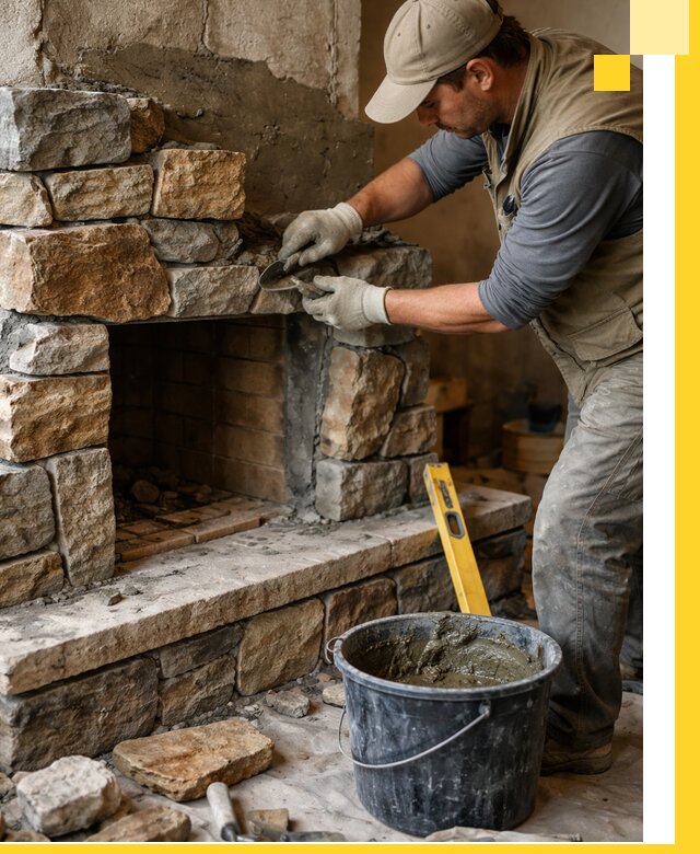 Изготовление и установка каменных каминов под ключ в Снежинске