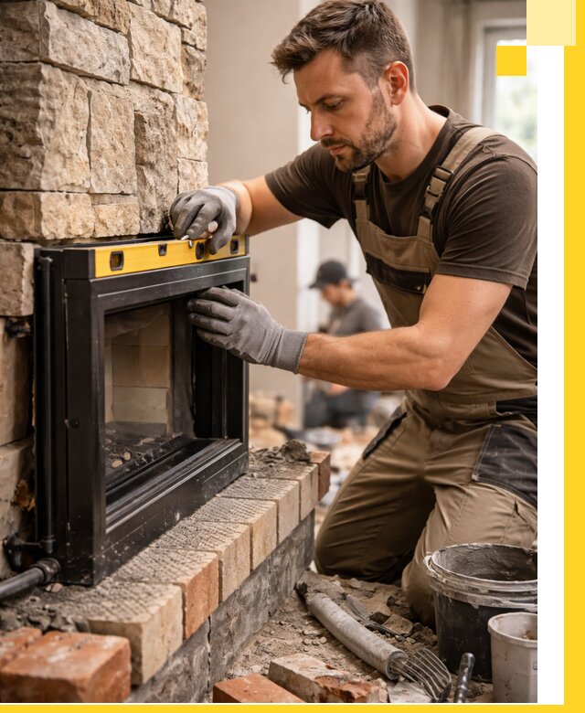 Дровяные камины под ключ в Снежинске: монтаж, обустройство