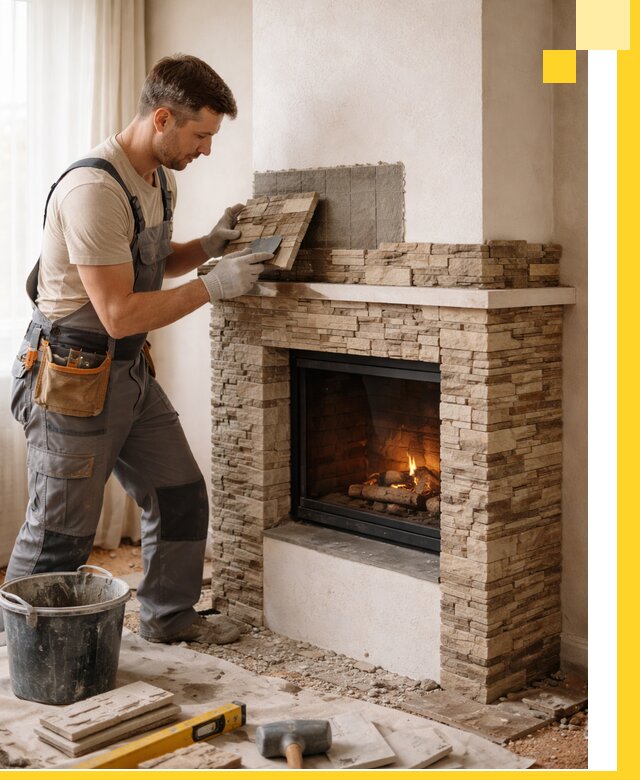 Изготовление и монтаж каминов для дома под ключ в Снежинске