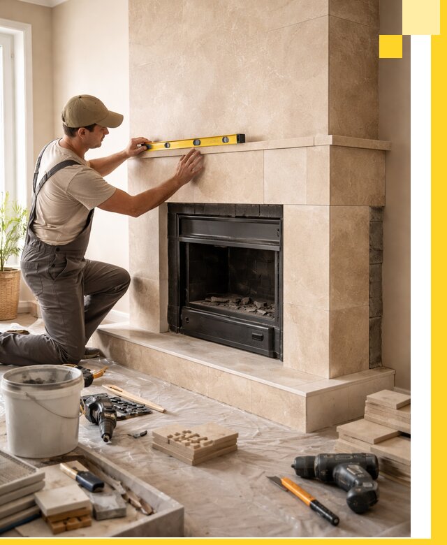 Установка и монтаж каминов в частном доме под ключ в Снежинске