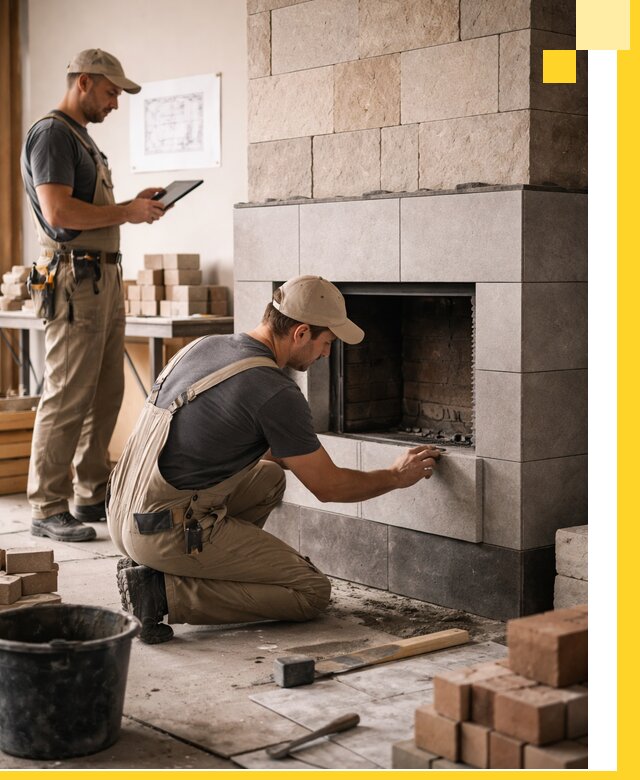 Индивидуальные проекты каминов и каминных систем в Снежинске