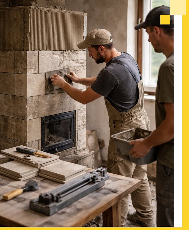 Профессиональная облицовка печей в Снежинске: керамика и камень