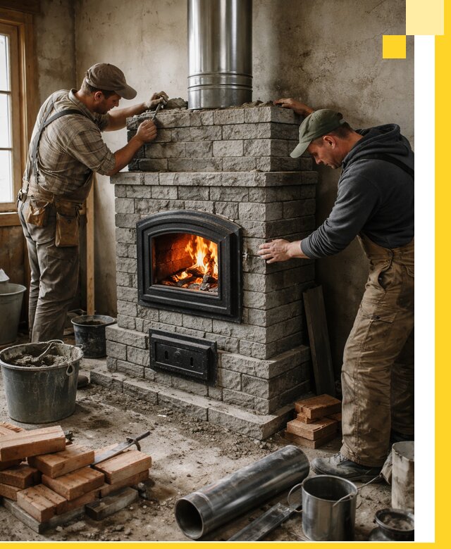 Производство, поставка и монтаж дровяных печей в Снежинске