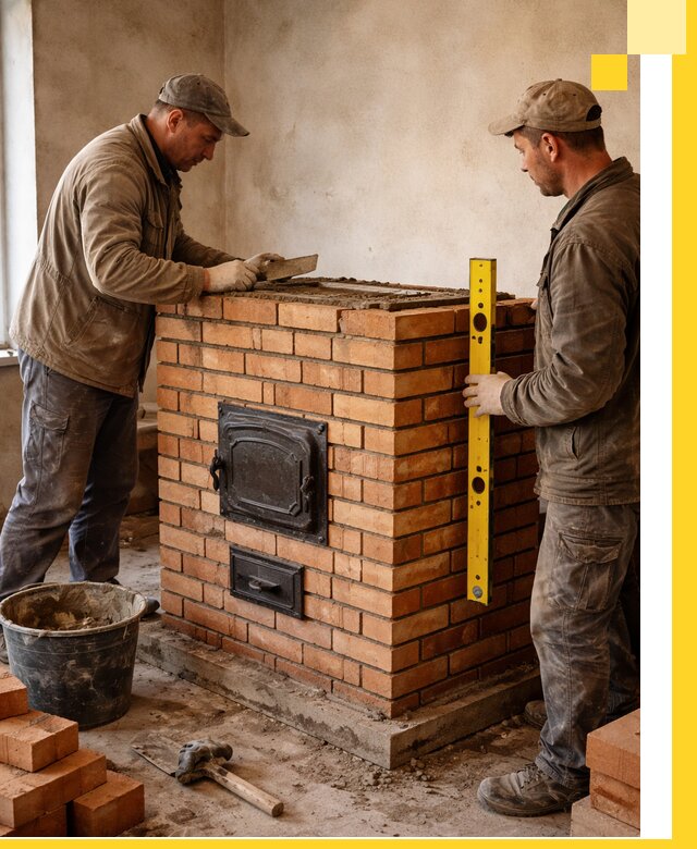 Отопительные печи под ключ в Снежинске, установка и сборка