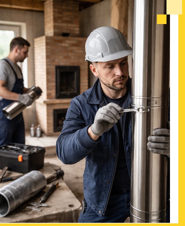 Профессиональный монтаж дымоходов для печей в Снежинске