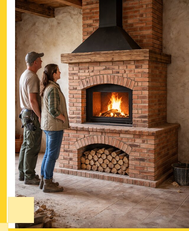 Печи камины из кирпича в Снежинске от 124704 р. | ЭриданСнж