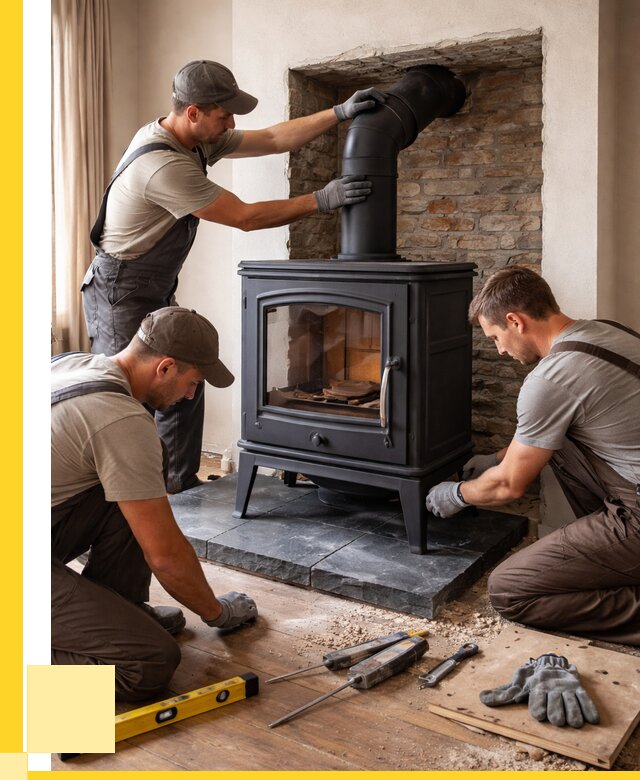 Монтаж печи камина в частном доме в Снежинске от 25980 р. | ЭриданСнж