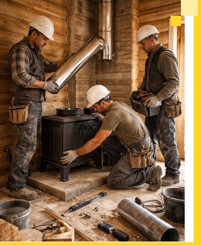 Профессиональный монтаж банных печей и дымоходов в Снежинске