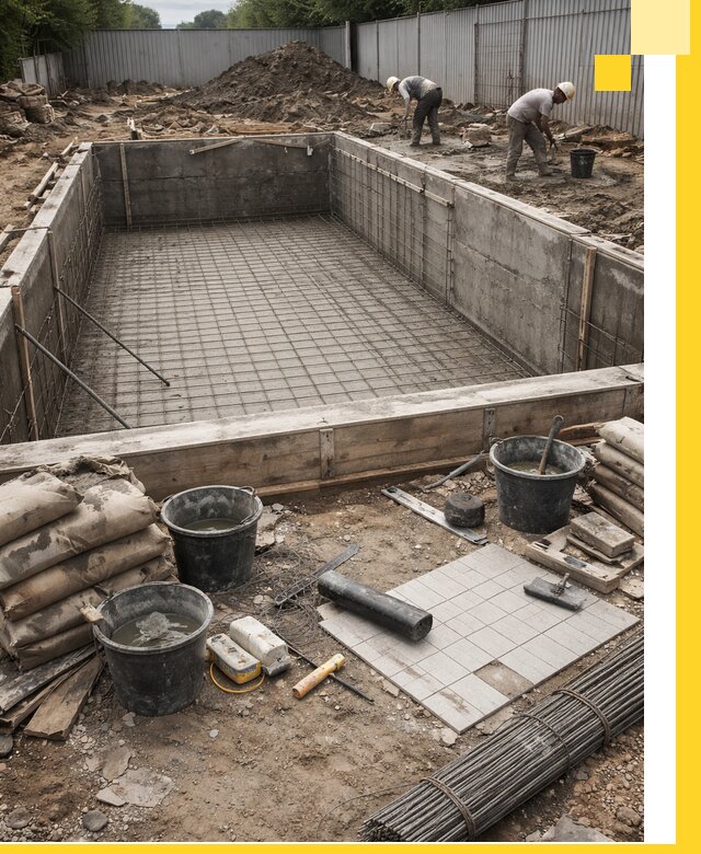 Строительство бассейнов под ключ в Снежинске, дизайн и монтаж