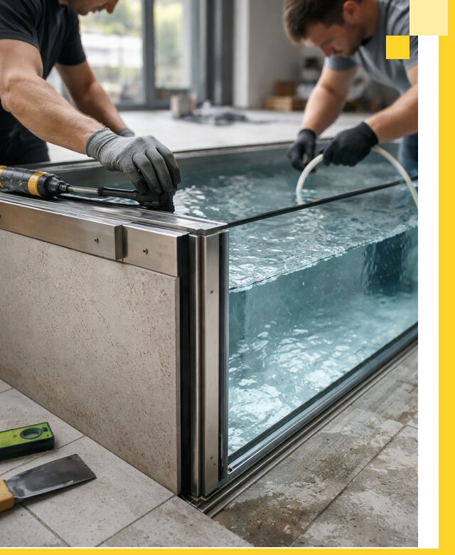 Проектирование и монтаж стеклянных бассейнов в Снежинске