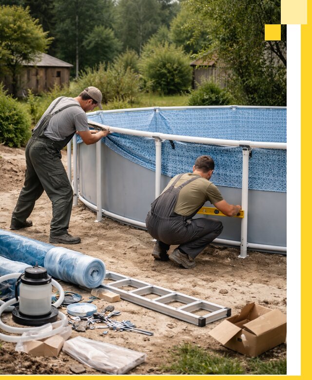 Установка и монтаж каркасных бассейнов в Снежинске под ключ