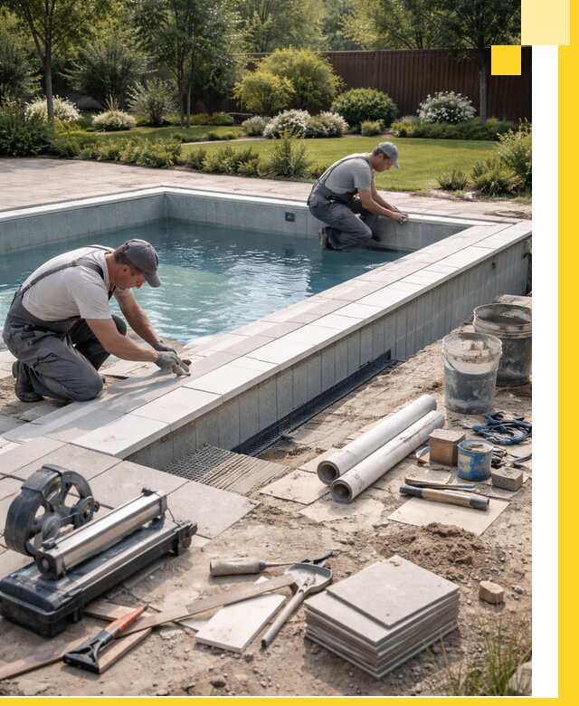 Строительство открытых бассейнов под ключ в Снежинске профессионально