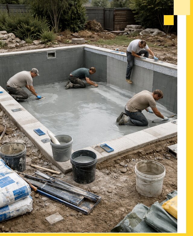 Изготовление и монтаж чаши бассейна под ключ в Снежинске