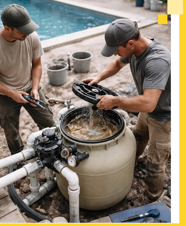 Установка и обслуживание песочных фильтров для бассейнов в Снежинске