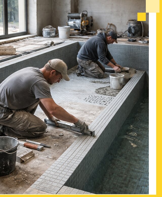 Строительство бассейна в частном доме в Снежинске под ключ