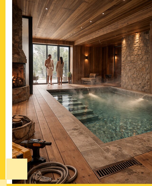 Проекты бань с бассейном под ключ в Снежинске от 77940 р., ЭриданСнж