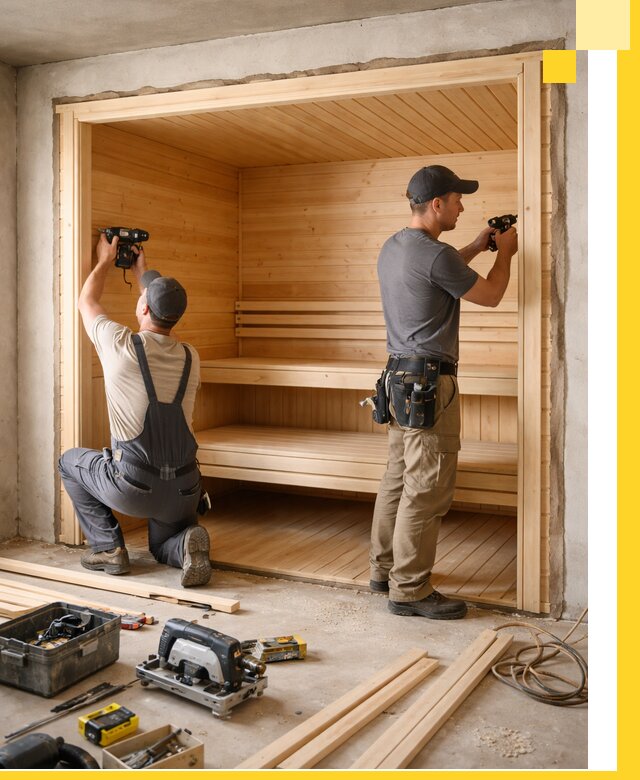 Монтаж саун под ключ в Снежинске — проектирование и установка