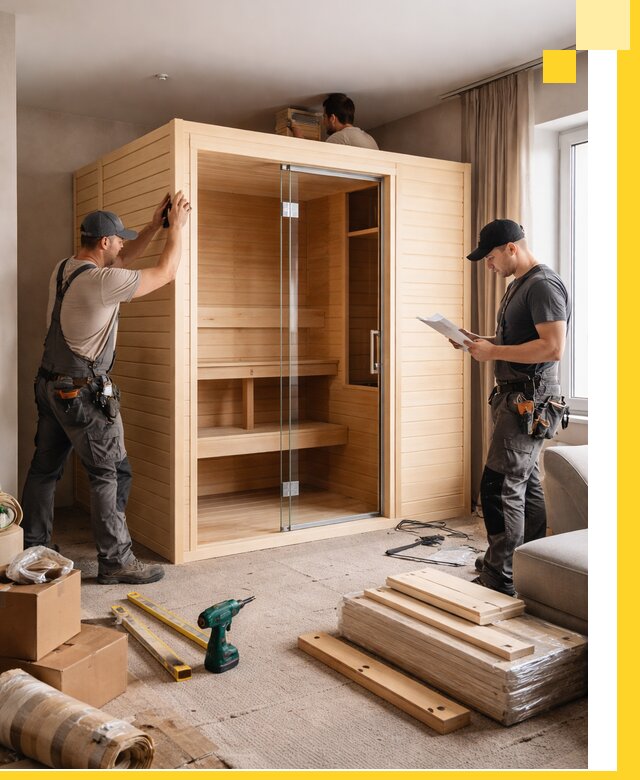 Установка и благоустройство саун в квартире в Снежинске