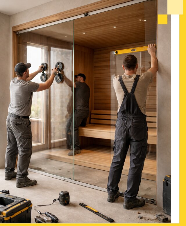 Производство и монтаж стеклянных саун под ключ в Снежинске