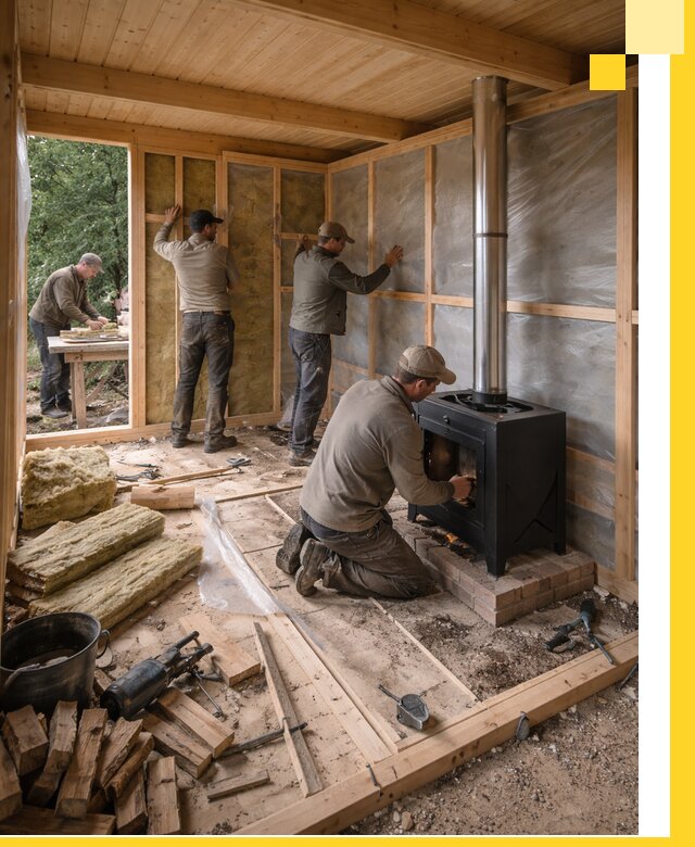 Профессиональный монтаж бань под ключ в Снежинске для дома