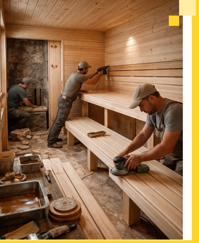 Профессиональная отделка бань в Снежинске под ключ, с гарантией