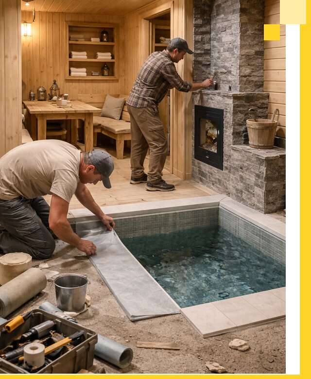 Строительство бань с комнатой отдыха под ключ в Снежинске