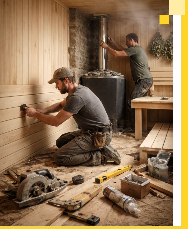 Полное строительство и оснащение парных под ключ в Снежинске