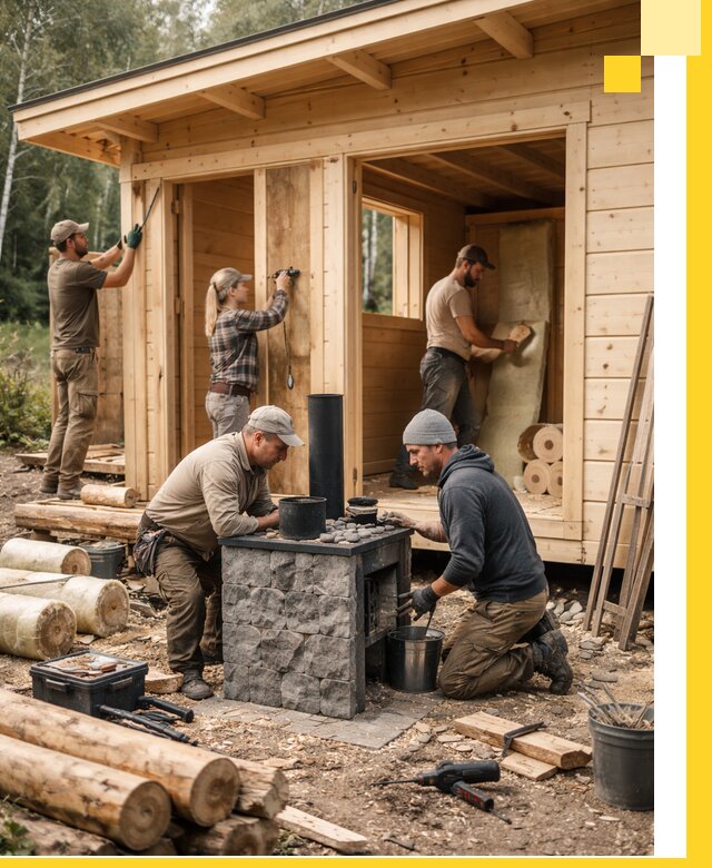 Купить баню под ключ в Снежинске строительство монтаж отделка