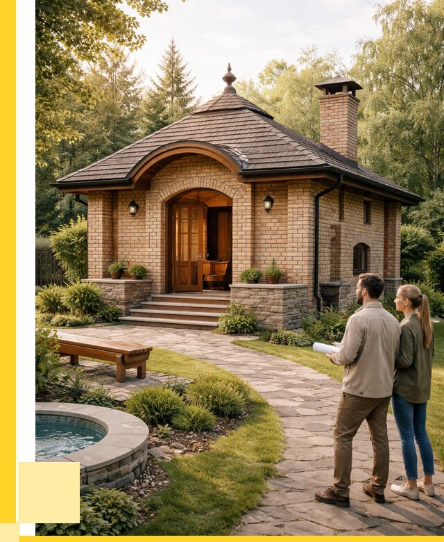 Проект кирпичной бани в Снежинске от 31176 р. | ЭриданСнж