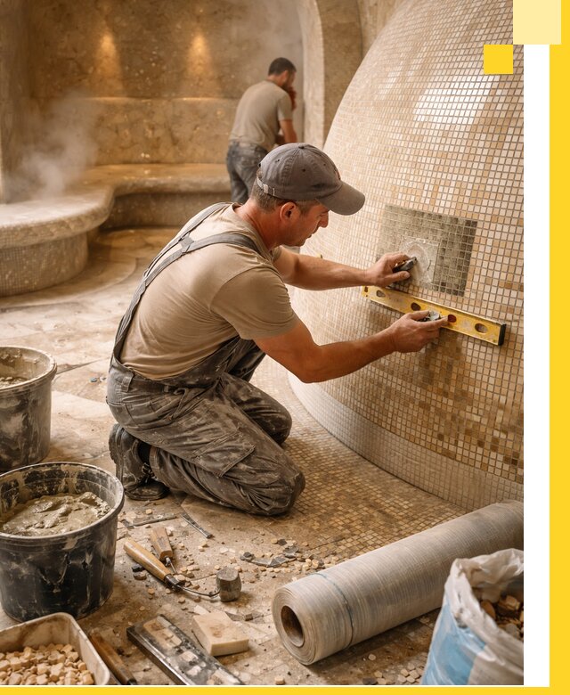 Хамам под ключ в Снежинске: проектирование, строительство, отделка