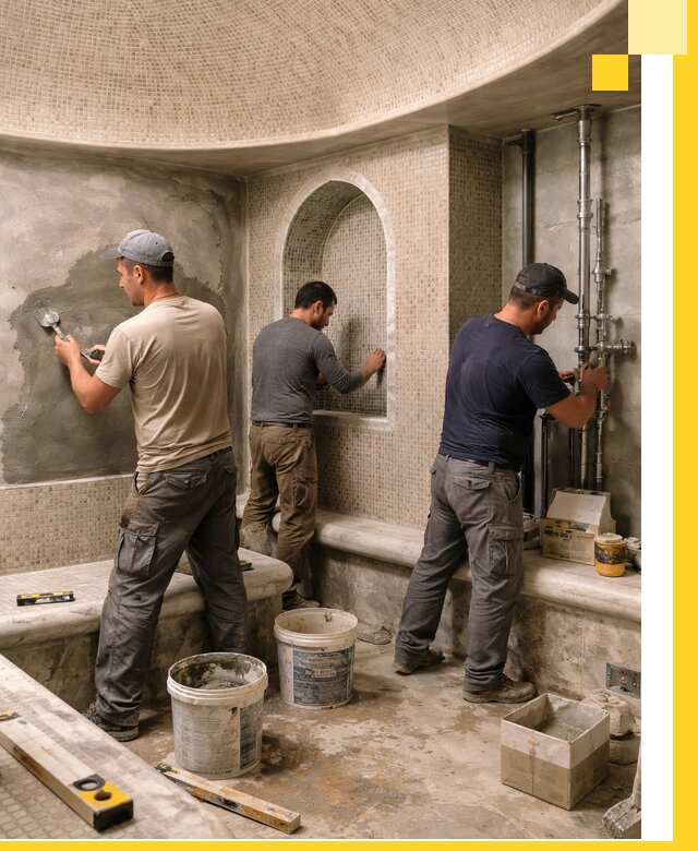 Профессиональный монтаж хамамов под ключ в Снежинске с гарантией