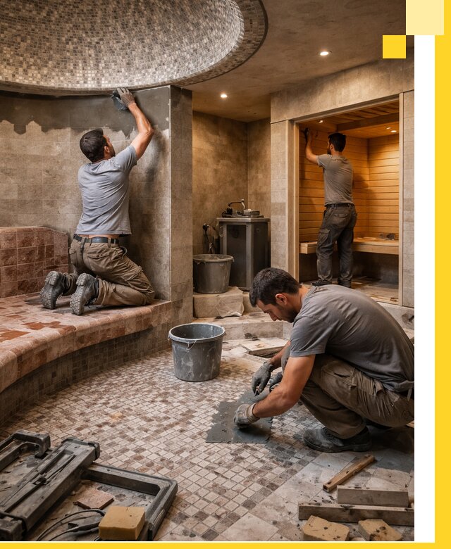 Проект и строительство хамама бани и сауны под ключ в Снежинске